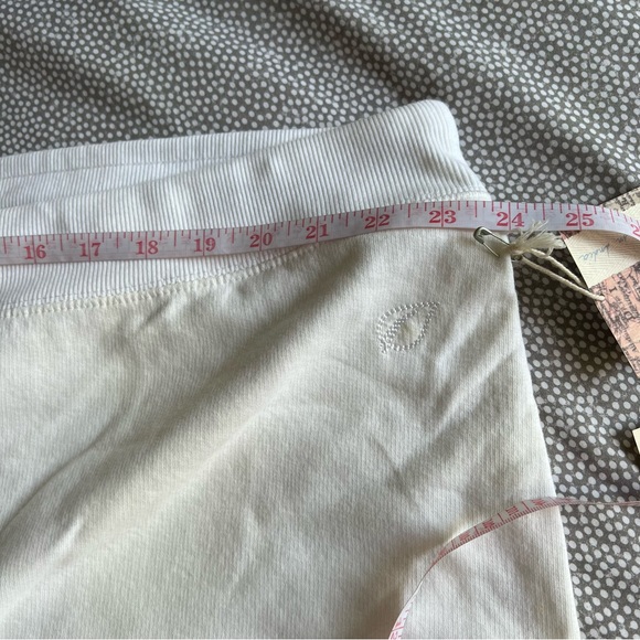 NWT COTTON GINNY Organic Cotton Blend Wide Leg White Fleece Pants plus petite lg - Picture 12 of 14